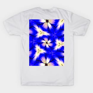 Cute Blue Floral Pattern T-Shirt